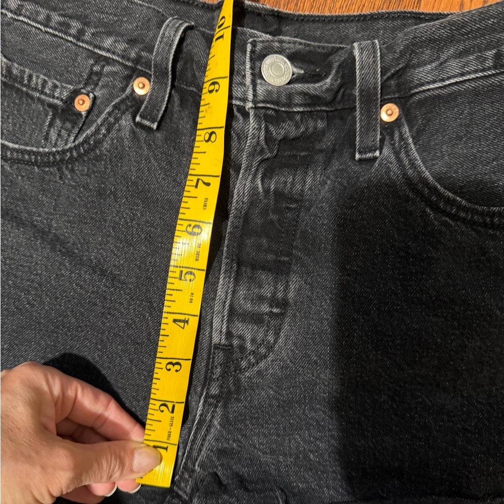 Levi’s 501 Classic Cut Off Jean shorts Size 27 Button Fly 100% Cotton Black - Picture 6 of 7